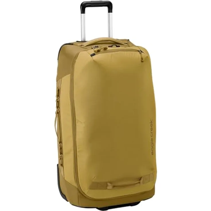Eagle Creek Expanse Rollkoffer, recyceltes Polyester, Teleskopgriff, Rucksackgurte, erweiterbares Hauptfach, Gold (2-Räder), 85L / 29"