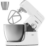Kenwood Chef XL KVL4101W Küchenmaschine, 6,7 l Edelstahl Schüssel, Interlock-Sicherheitssystem, 1200 Watt, inkl. 3-Teiligem Patisserie-Set und Zweitschüssel, Weiß