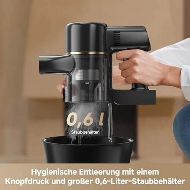 Dreame R20SE-A Akku Handstaubsauger, 20KPa Saugkraft, 0 Tangle Bürste, 5-schichtiger Filter, Schwarz, mit LED und App, 90 Minuten Akkulaufzeit – Bild 6