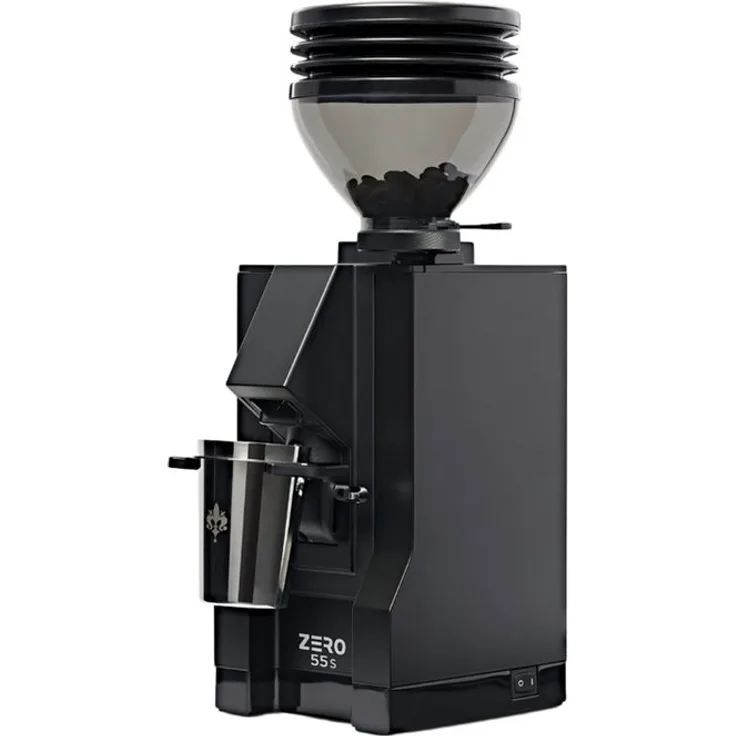 Eureka 1920 Mignon Zero 55s, Elektrische Kaffeemühle mit 55 mm Flachmahlwerken, 150 g Bohnenbehälter, stufenloser Mahlgrad-Einstellung, leise Silent Technology