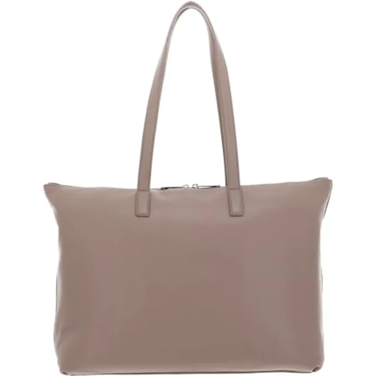 Mandarina Duck Mellow Leather PC Shopper FZT54, eleganter Shopper aus italienischem Kalbsleder, Nude, 42 x 12 x 31 cm – Bild 3