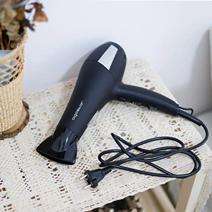 Aigostar Monique-Haartrockner 2400W Ionen Föhn,Haarföhn Profi.Fön Schwarz mit Diffusor und Zubehör. – Bild 5