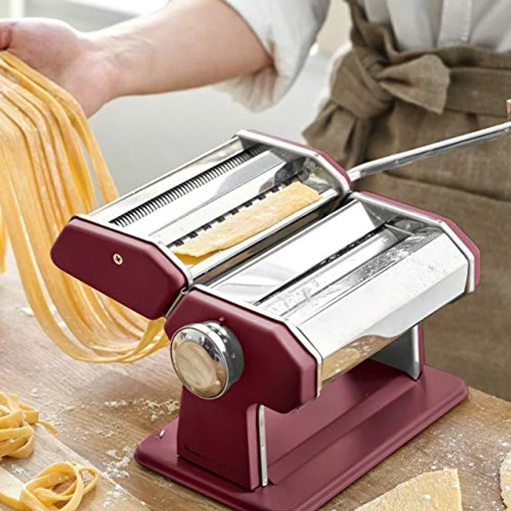 Springlane Nudelmaschine Nonna inkl. Rezeptheft & Nudeltrockner Rot – Bild 4