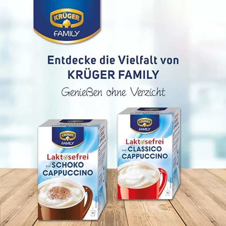 Krüger Cappuccino Schoko enthält Koffein, Laktosefrei 10x15 g – Bild 6