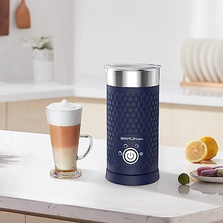 SIMPLETaste Milchaufschäumer 4-in-1, Elektrischer Milchdampfgarer, Automatischer Heiß- und Kaltschaumbereiter, Milchwärmer für Latte, Cappuccino, Macchiato, bis zu 300 ml Kapazität – Bild 5