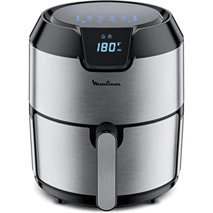 Moulinex EasyFry Deluxe EZ401D Fritteuse ohne Öl für gesunde Zubereitung mit Heißluft, kompaktes Design, Temperaturregelung, Timer, 8 Menüs, Air Pulse Technologie – Bild 2