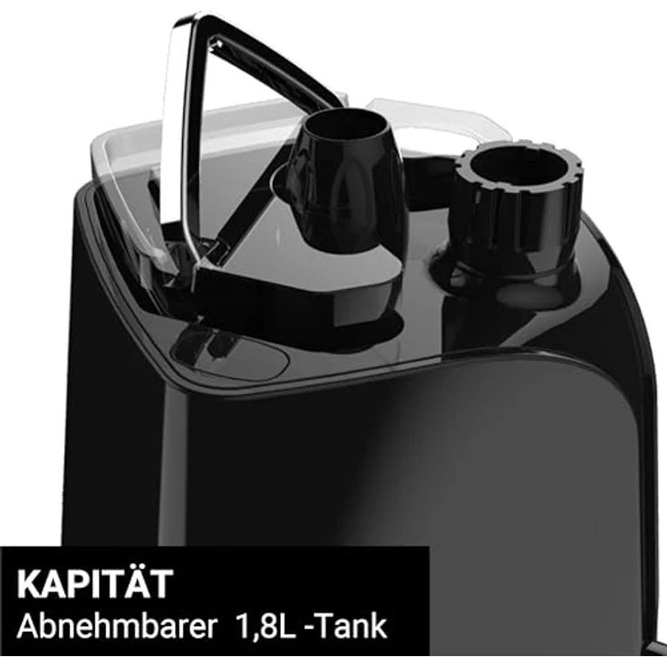 STEAMONE h18b Dampfglätter Dampfbürste Dampfbügeleisen Vertikal Schwarz glänzend 1,8 l 1800 W, Steamer – Bild 7
