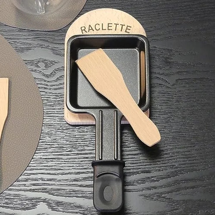Kela 77937 Raclette-Pfannenuntersetzer-Set, 4 Stück, 14 x 9,5 cm, Holz, Baar – Bild 7