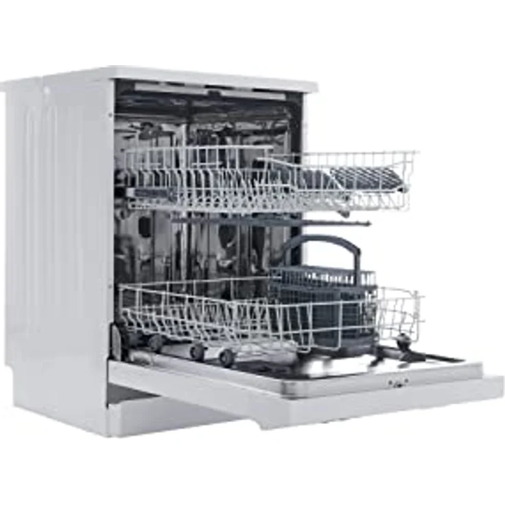 Respekta Geschirrspüler freistehend 60 cm weiß/Spülmaschine mit flexiblen Besteckkorb / 5 Programme/Startzeitvorwahl / 12 Maßgedecke / GSPS60V / leise 52 dB – Bild 3