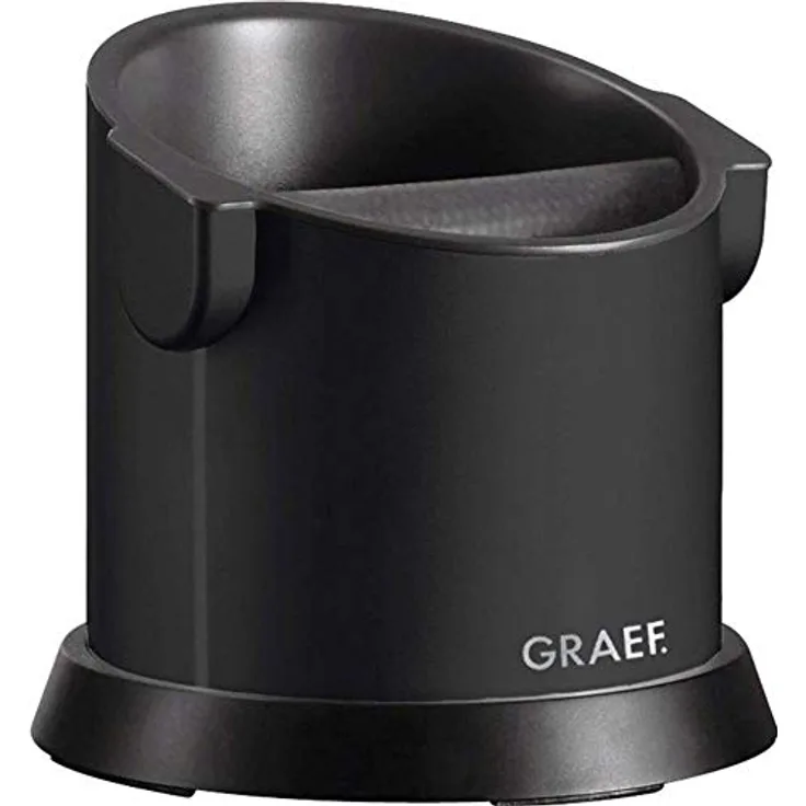 Graef 146455 Abklopfbehälter, schwarz-matt-aluminium
