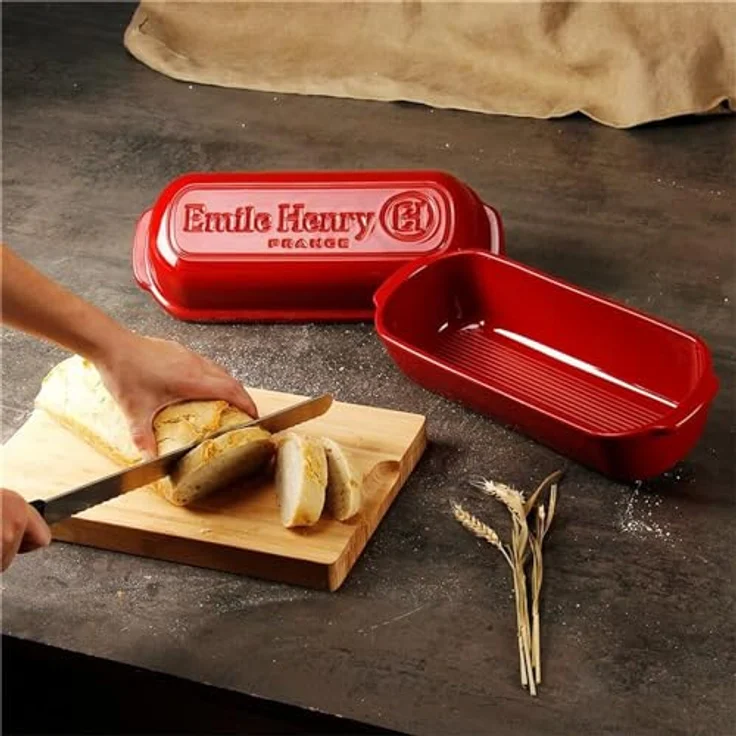Emile Henry 345503 Italienisches Brot Leib Bäcker, Keramik, Burgund – Bild 4