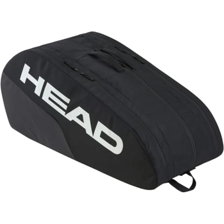 Head BASE RACQUET BAG L, Tennis-Racketbag für bis zu 9 Schläger, 3 Hauptfächer, schwarz, 60 Liter Volumen – Bild 2