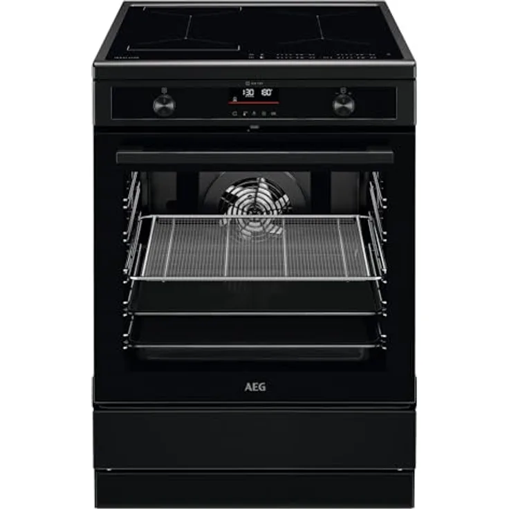 AEG CIB6499APB Standherd, 60 cm mit Induktions-Kochfeld, 73 l Volumen, Pyrolyse-Selbstreinigung, Energiesparender Betrieb