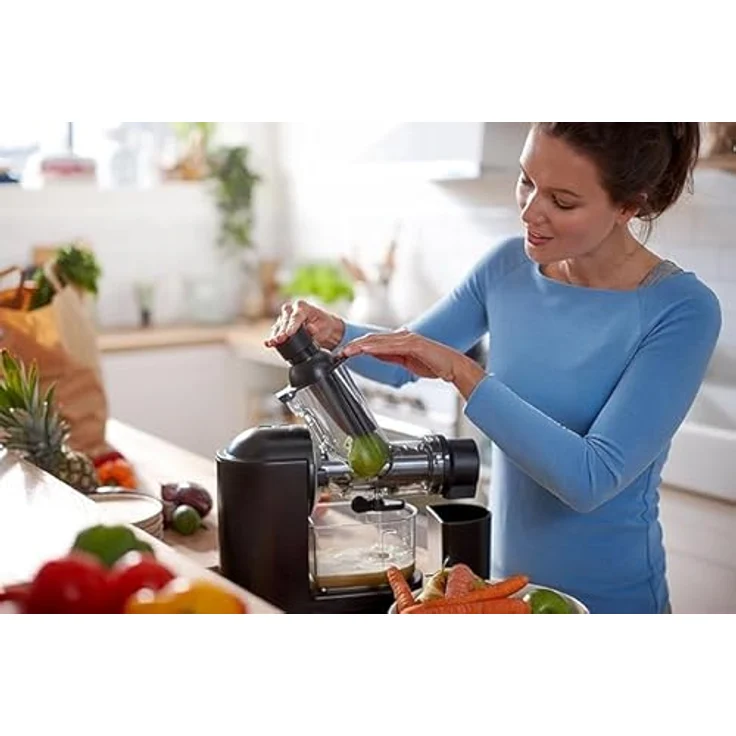Philips HR1889-70 Entsafter (150W, 1L, inklusive Rezeptheft) schwarz-silber – Bild 5