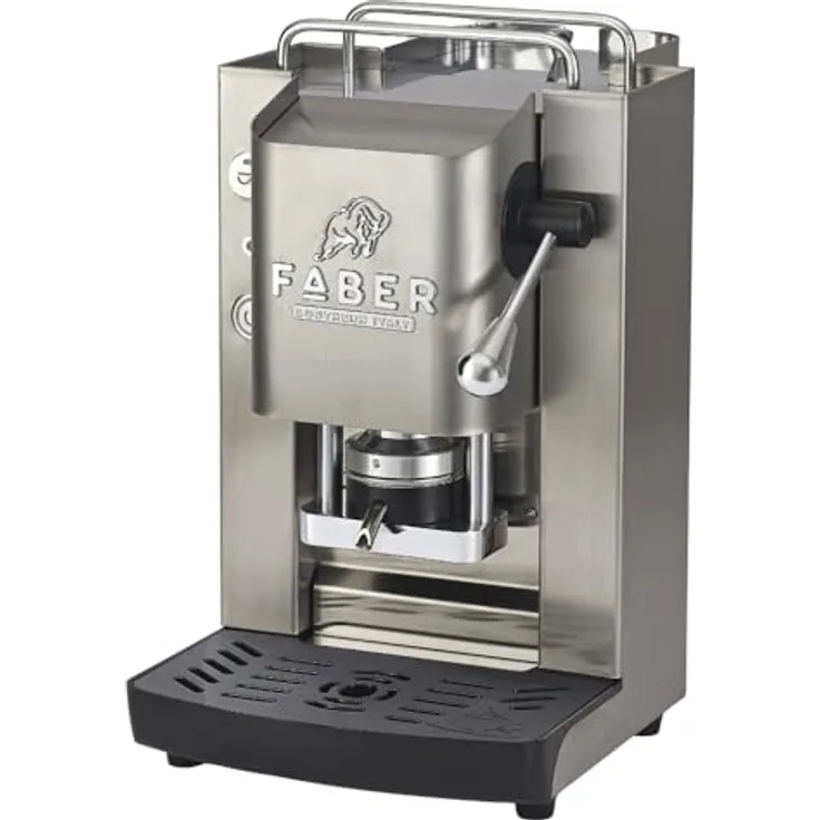Faber Pro Inox Essential, Kapselmaschine in Matt Satin mit modernem Design