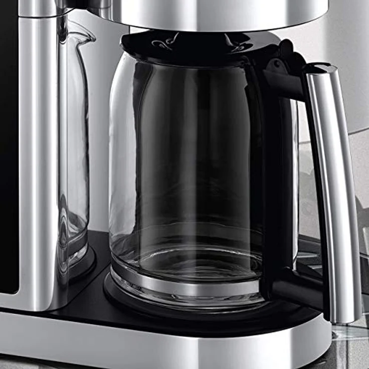 Russell Hobbs Digitale Kaffeemaschine Elegance Edelstahl, Timer-Funktion, bis 10 Tassen, 1,25l Glaskanne, 1600W, Schnellheizsystem, Warmhalteplatte, Abschaltautomatik, Filterkaffeemaschine 23370-56 – Bild 3