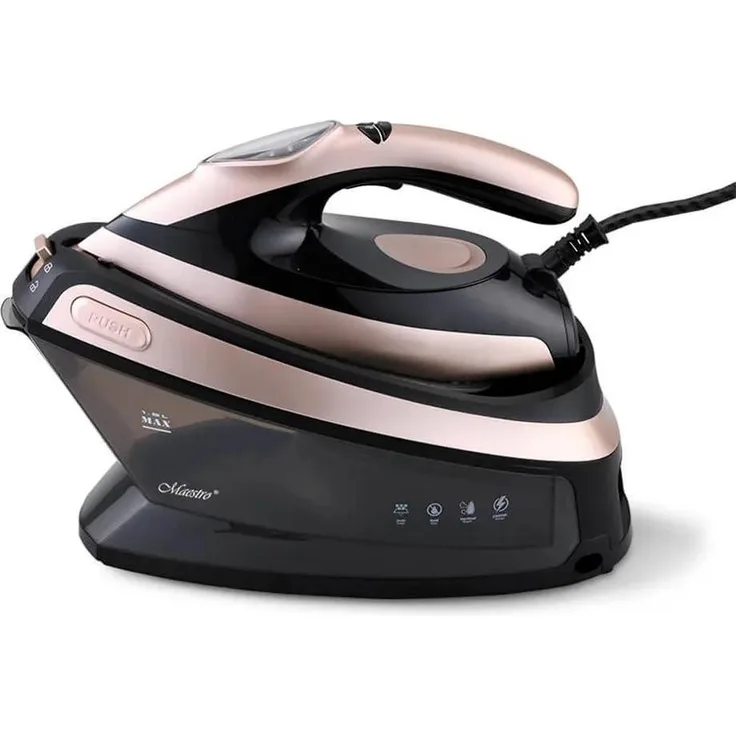 Maestro MR-320C Dampfbügelstation 2400 W, 1,5 L Tank, Keramikbügelsohle, Schwarz-Roségold