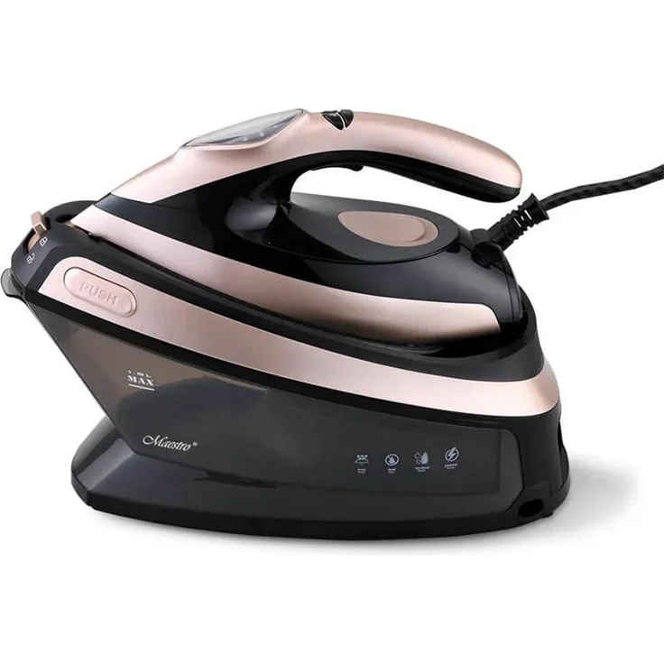 Maestro MR-320C Dampfbügelstation 2400 W, 1,5 L Tank, Keramikbügelsohle, Schwarz-Roségold