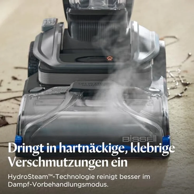 Bissell Revolution HydroSteam | Teppichreiniger mit Doppelreinigung | Entfernt Schmutz, Hartnäckige und Klebrige Flecken | Kabelbetrieben | Für Teppiche, Polster und Treppen | 77 dBa | 3670N – Bild 3