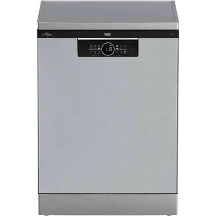 Beko BDFN26531X, freistehender Geschirrspüler mit Edelstahl-Oberfläche, 15 Massgedecke, 46 dB, verschiedene Spülprogramme