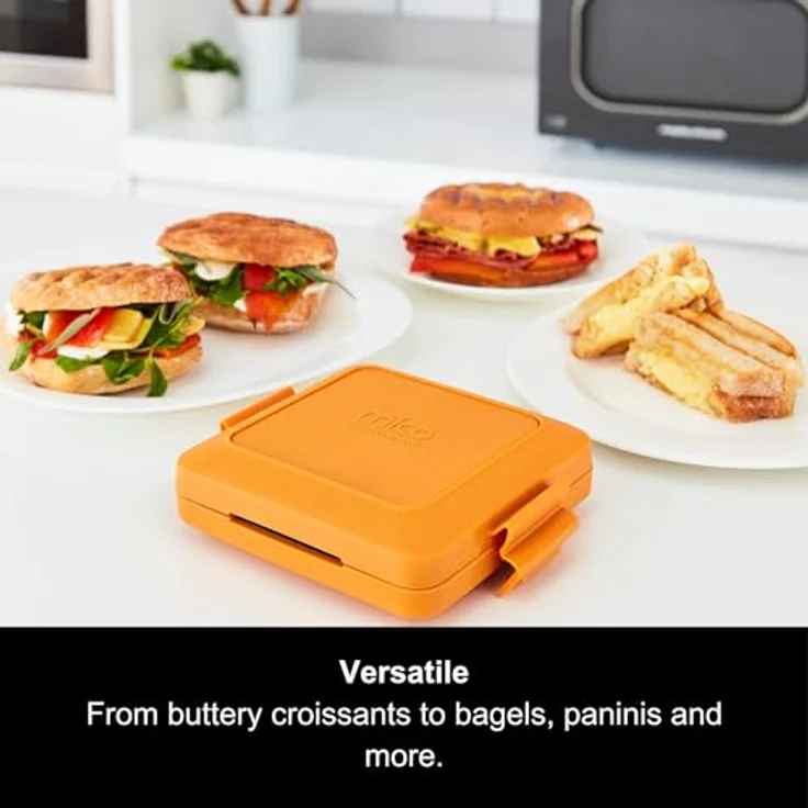 Morphy Richards 511644 MICO Sandwichtoaster Kochgeschirr für die Mikrowelle, Silikon und beschichtetes Metall, Orange – Bild 3