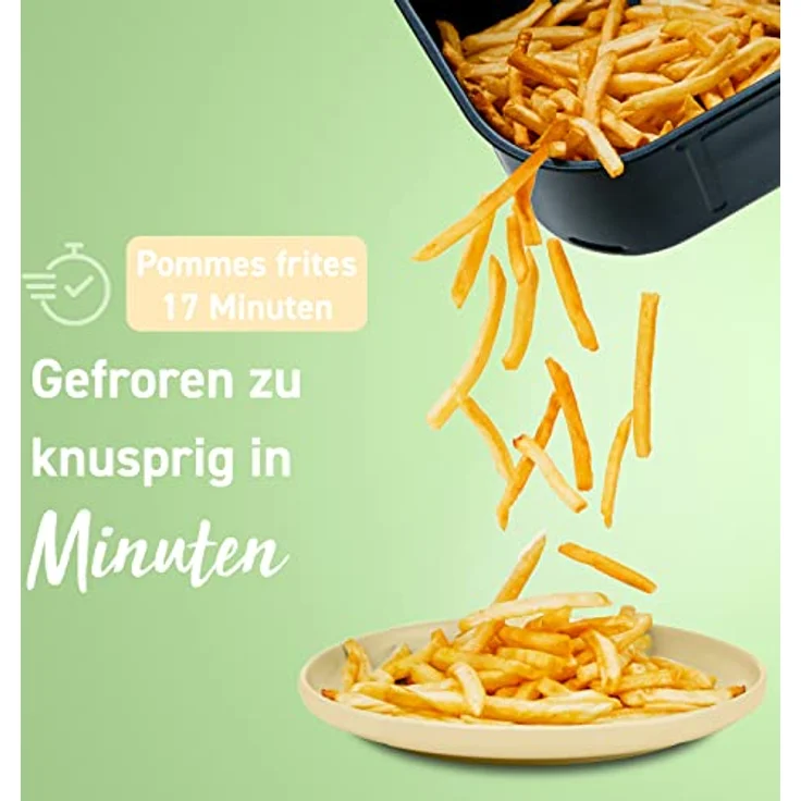 COSORI Lite Heißluftfritteuse 3.8L,7 Customize Funktionen, MAX 230℃,WiFi verbunden,airfryer XL,Heißluftfrittesue klein,100+ PDF Rezepte,1500W Spülmaschinenfest, Grau – Bild 1