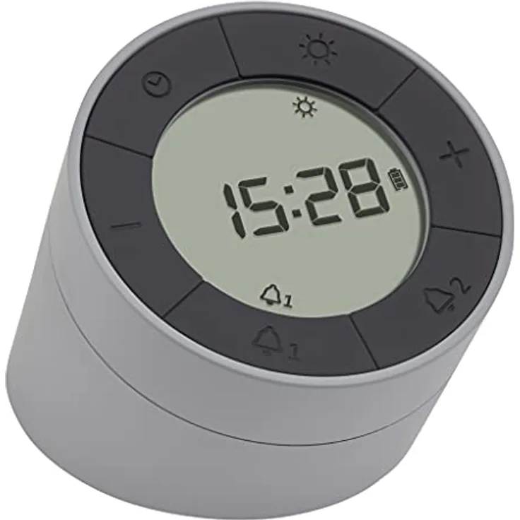 TFA Dostmann Wecker & Nachtlicht TIME & Light, 60.2029.10, 2 Weckzeiten, mit USB aufladbar, mit DIsplaybeleuchtung