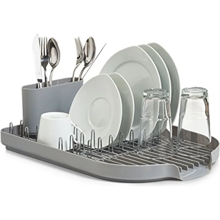 Zeller 24890 Geschirrabtropfständer, Kunststoff 45 x 32 x 13 cm, grau
