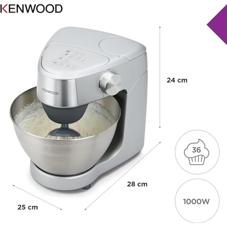 Kenwood Prospero+ KHC29A.R0SI Küchenmaschine, 4,3 L Edelstahlschüssel, inkl. 10-teiligem Zubehör-Set, EasyWeigh Waage, 1000W, Silber – Bild 5