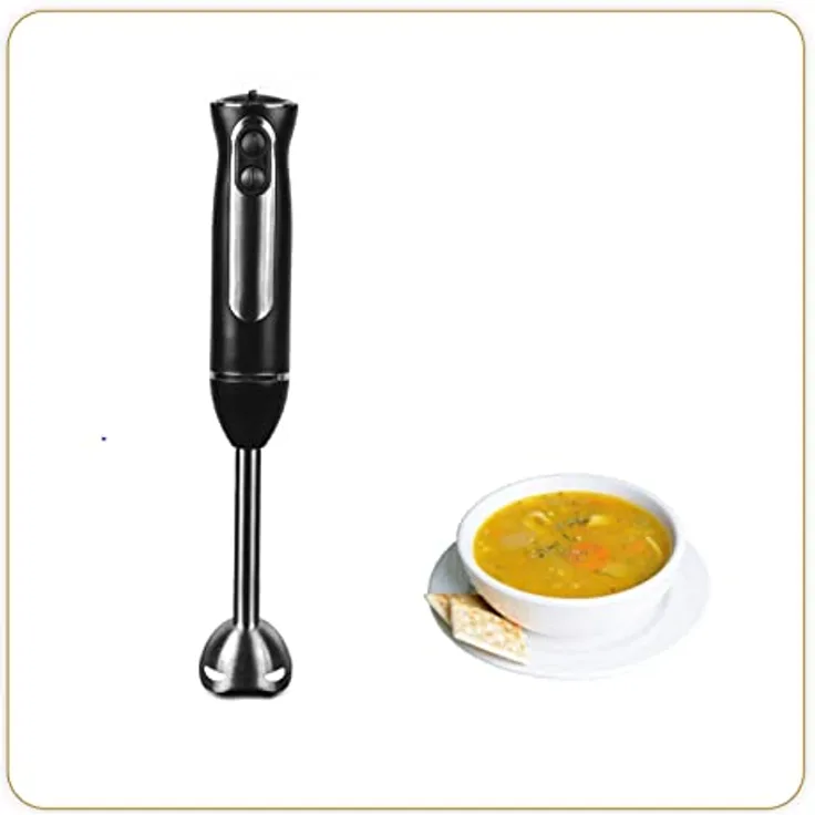 LITTLE BALANCE 8459 Speed Inox 600, Stabmixer mit 8 Geschwindigkeitsstufen, Turbo-Funktion, Spritzschutz, 600 W, Edelstahl