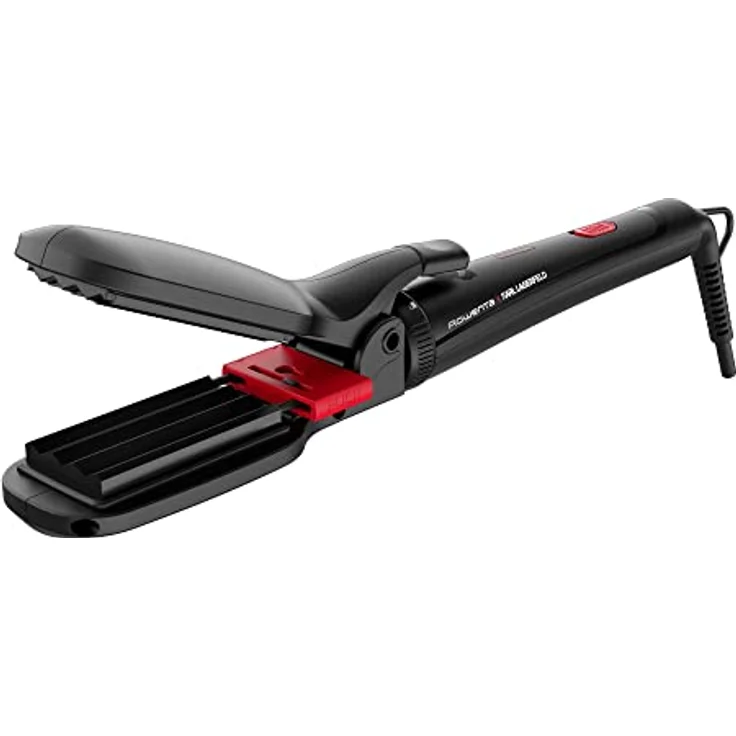 Rowenta x Karl Lagerfeld CF422L Infinite Looks 9-in-1 Multistyler | Haarglätter, Kreppeisen, Lockenstab | Keramikbeschichtung | zusätzlicher Glanz | konstante 190°C | kühle Spitze | Schwarz/Rot – Bild 2