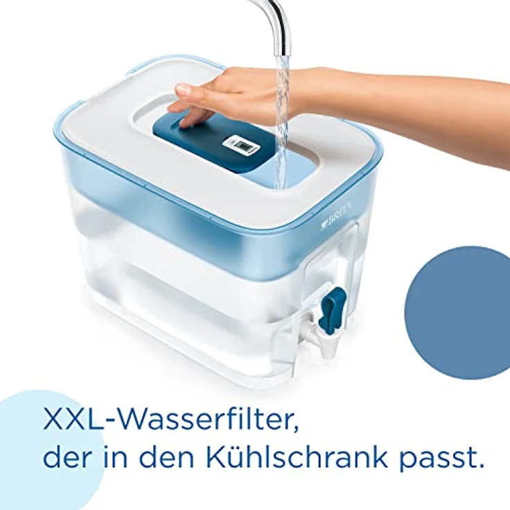 BRITA Flow Wasserfilter XXL mit Zapfhahn (8,2l) inkl. 1x MAXTRA PRO All-in-1 Kartusche – Wasserfilterstation zur Reduktion von Kalk, Chlor, Metalle wie Blei & Kupfer im Leitungswasser – Bild 2