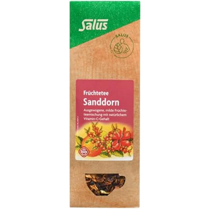 Salus Sanddorn Früchtetee Bio, 100 g, ausgewogener milder Tee mit natürlichem Vitamin C Gehalt – Bild 2
