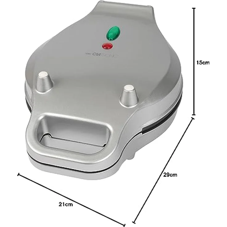 Clatronic WA 3772 Waffelautomat für Bubble-Waffeln, 700W, Überhitzungsschutz, Kontrollleuchte, antihaftbeschichtet, silber – Bild 8