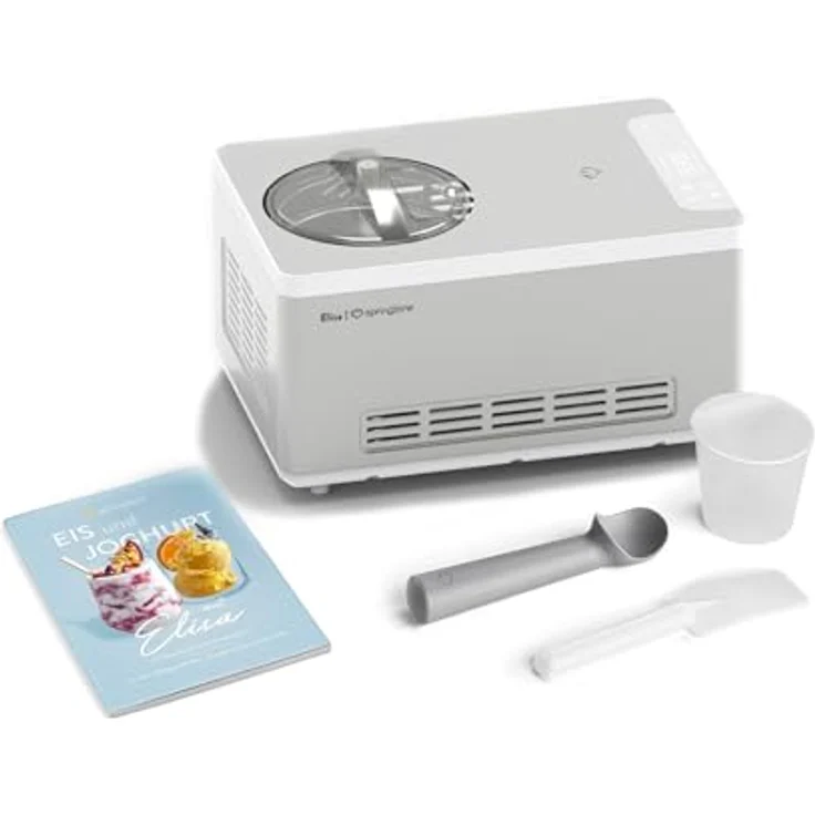 Springlane Eismaschine & Joghurtbereiter mit Kompressor, inkl. Rezeptheft, 2 l, 180 W, Elisa – Bild 2