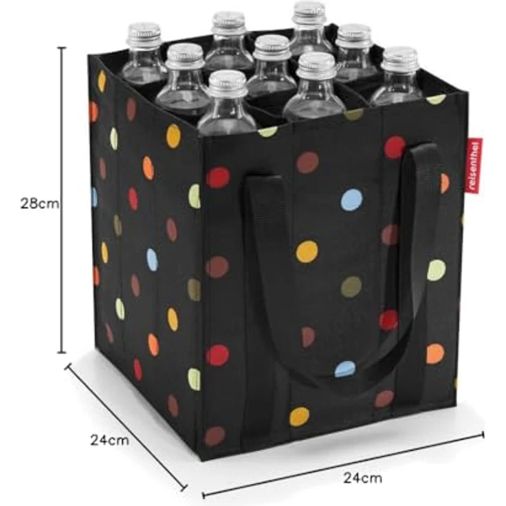 reisenthel bottlebag Flaschentasche 9 Fächer - 24 x 28 x 24 cm dots – Bild 3