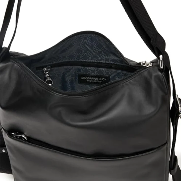 Mandarina Duck MD20 Schultertasche, 100% Leder, 32.5 cm, schwarz – Bild 2