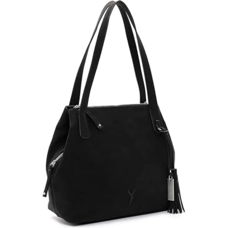 Suri Frey Shopper Romy, Handtasche aus Feinsynthetik mit Reißverschluss, Schwarz, 35 x 31 x 14 cm – Bild 5