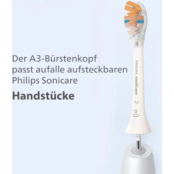 Philips Sonicare Original A3 Premium All-in-One Bürstenkopf für die Komplettpflege HX9092/10, 20x mehr Plaque Entfernung, 2er-Pack, champagner – Bild 5