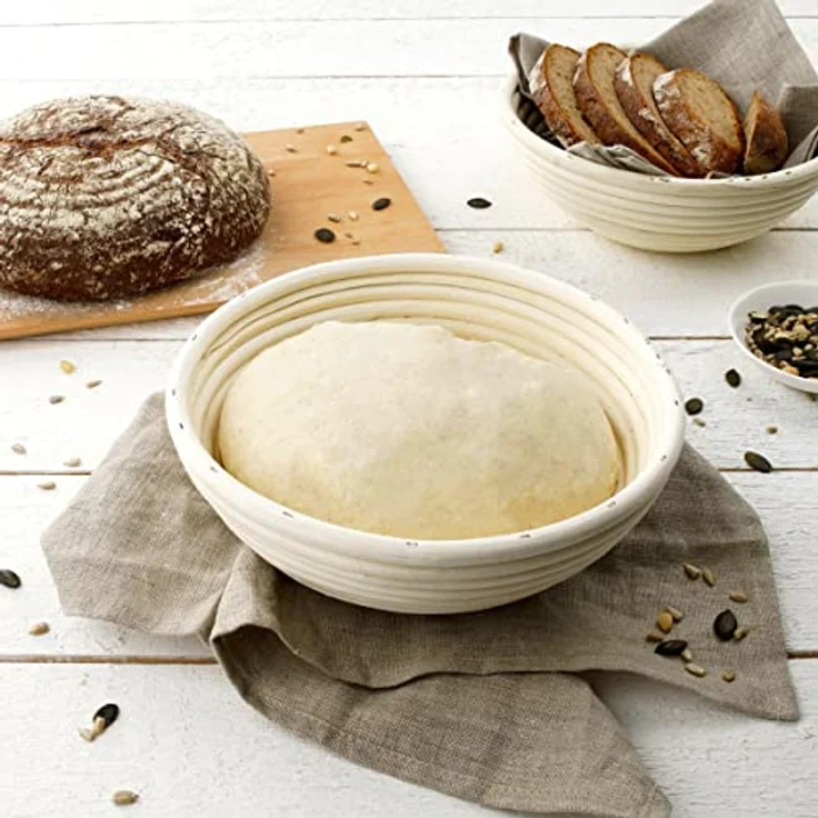 Zenker Gärkorb rund Ø22 cm – Gärkörbchen aus natürlichem Rattan für selbstgemachtes Brot – Versorgt Teig mit Sauerstoff für lockere und luftige Brote – Bild 2