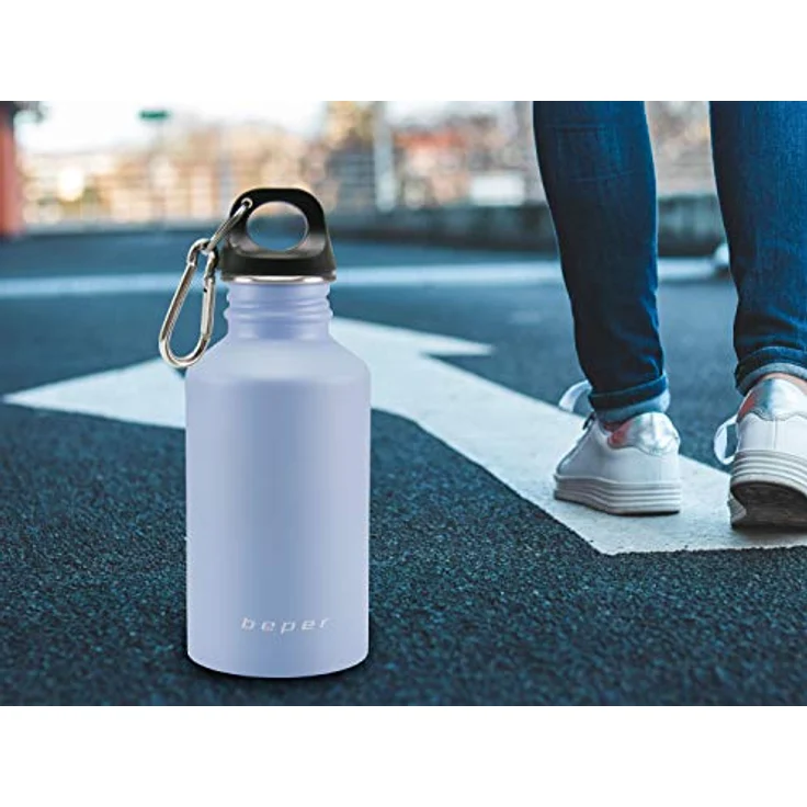 Beper Isolierflasche mit Karabiner hellblau – Bild 8