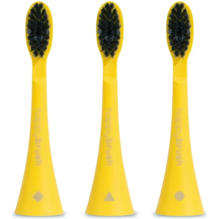 happybrush Elektrische Kinderzahnbürste happybrush ECO VIBE 3 Aufsteckbürsten Minions, Gelb, Wechselindikator