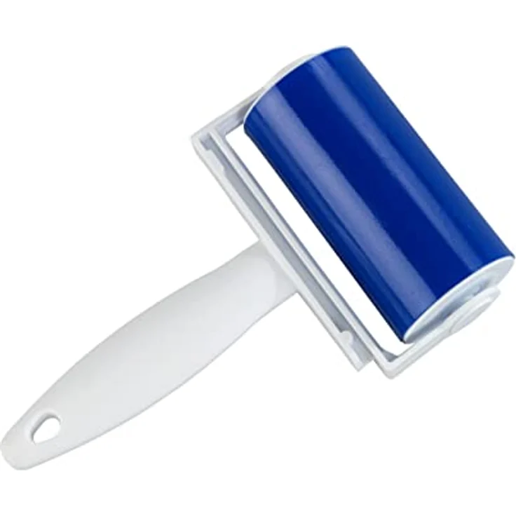 WENKO 65002100 Dauerkleiderrolle Easy mit Hülle, Fusselrolle, abwaschbar, Polypropylen, 6.5 x 19.5 x 6.5 cm, Weiß – Bild 2