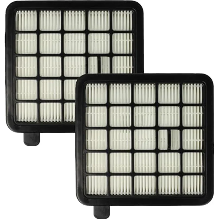 vhbw 2X HEPA-Staubsaugerfilter für Beko VCO 42701 AB, BKS 5440 A, VCO 42702 AD - abwaschbar und wiederverwendbar, schwarz-weiß – Bild 1