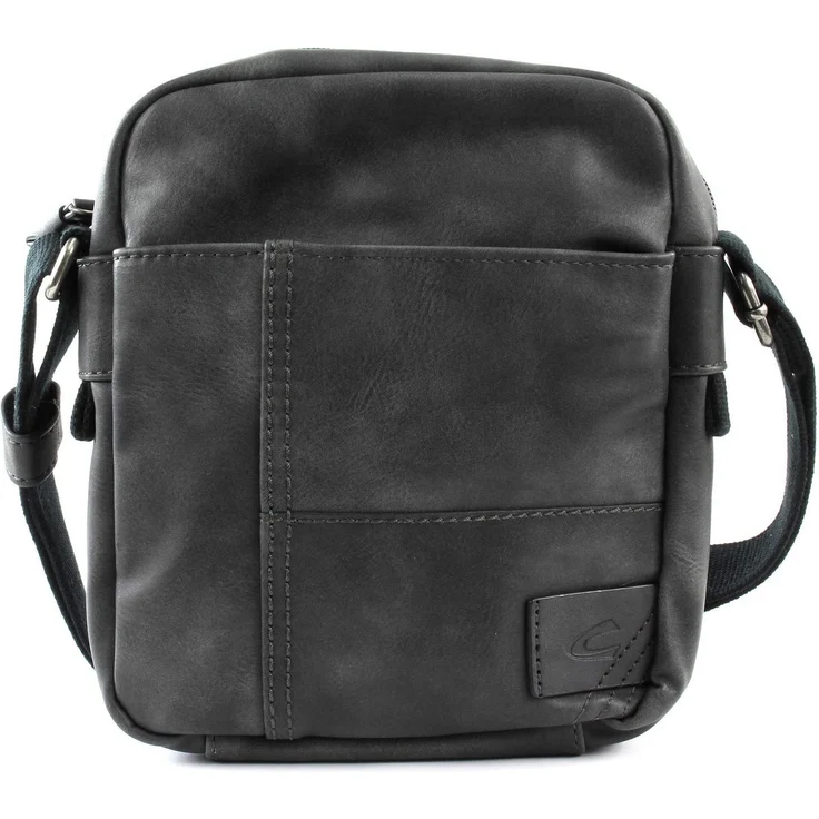 "camel active Umhängetasche Laos, Sportliches Design, 100% Polyurethan, Schwarz" – Bild 1