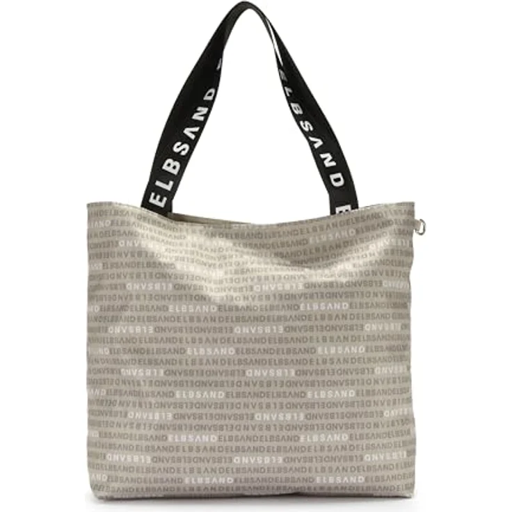 Elbsand Shopper Strandtasche XXL, vegane Handtasche mit Allover-Logoprint und herausnehmbarer Innentasche – Bild 2