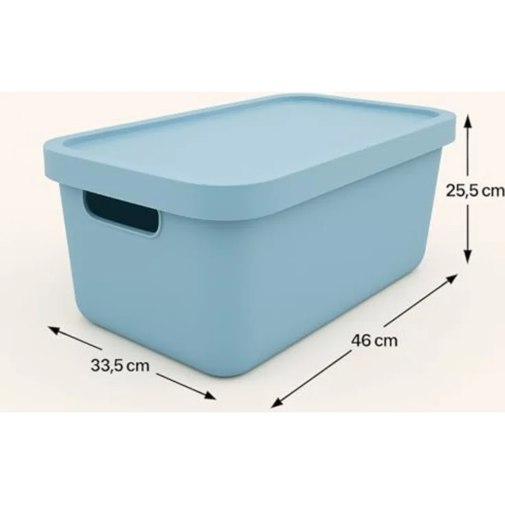 Plastard Aufbewahrungsboxen mit Deckel 31 L, 4er-Set, Blau, BPA-frei, stapelbar, robust für Ordnung in Küche, Bad, Büro, Kinderzimmer – Bild 2