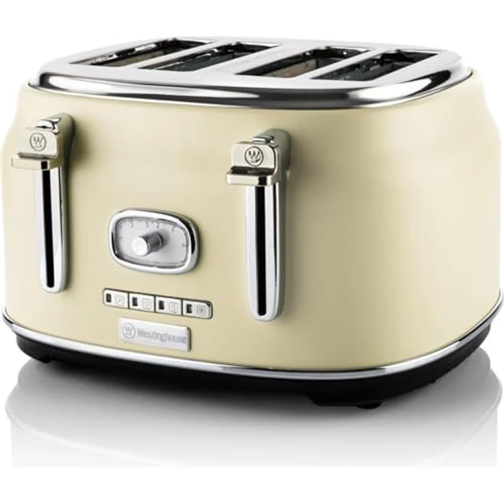Westinghouse Retroline 4-Schlitz Toaster WKTT809WH Retro weiß – Bild 2