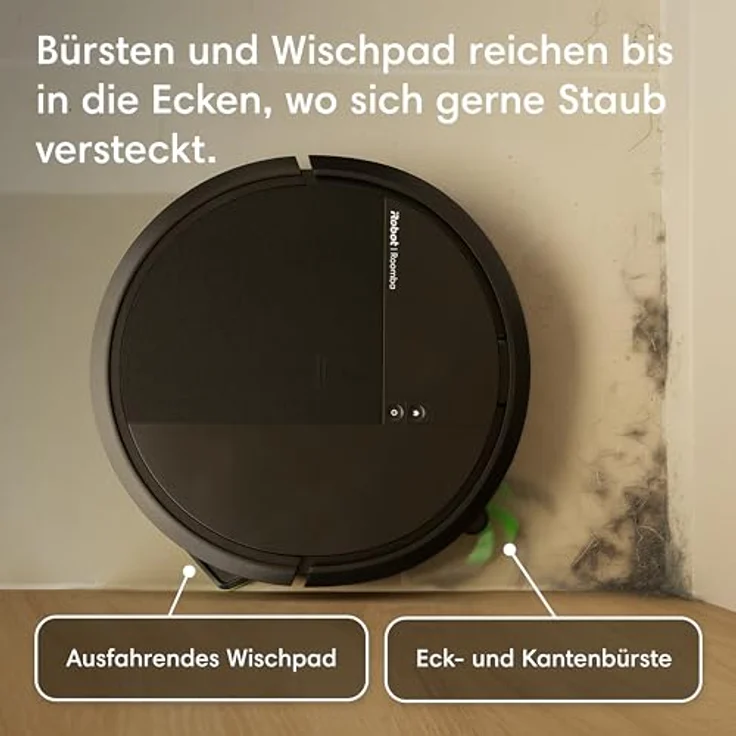 iRobot Roboter Staubsauger Combo 115+, 2-in-1 mit 15.000 Pa Saugkraft und automatischer Entleerung, schwarz – Bild 4