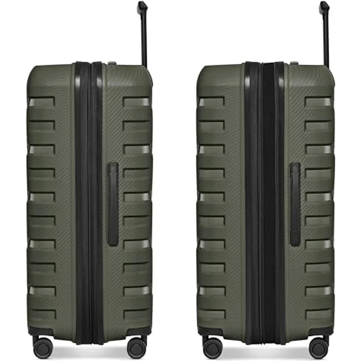 SMARTBOX Hartschalen Check-in Koffer | Großer XL Trolley 52 x 33 x 76 cm | erweiterbar auf 120 Liter | Polypropylen | 4 Doppelrollen & TSA-Schloss | leicht 4,2 kg (Edition 01) – Bild 2